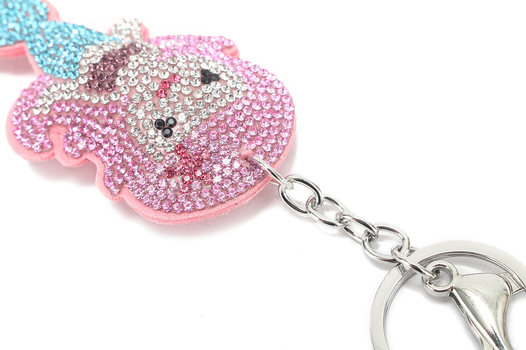 Bag Charm Crystal Mermaid Pink