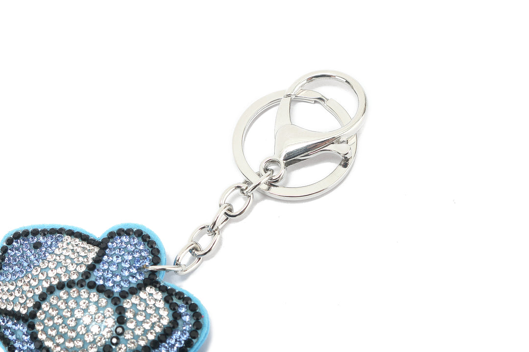 Bag Charm Crystal Fish Blue