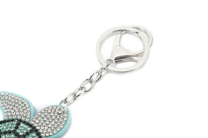 Bag Charm Crystal Turtle Teal