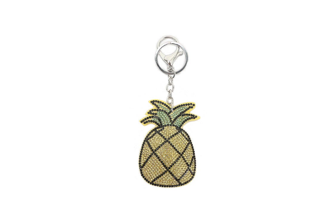 Bag Charm Crystal Pineapple Yellow