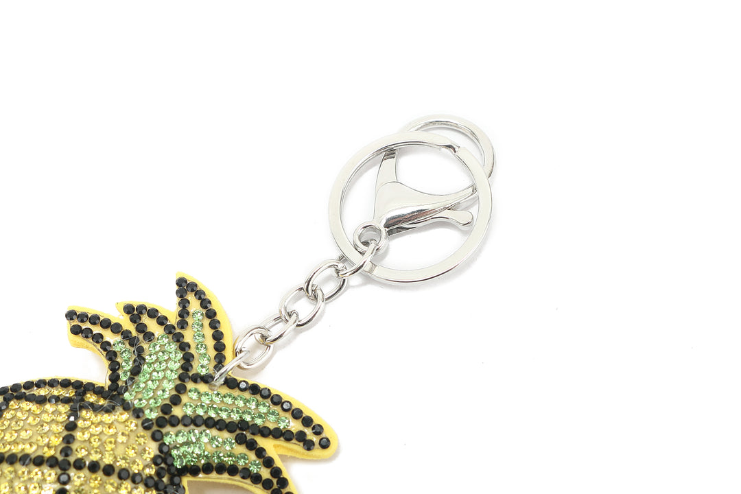 Bag Charm Crystal Pineapple Yellow