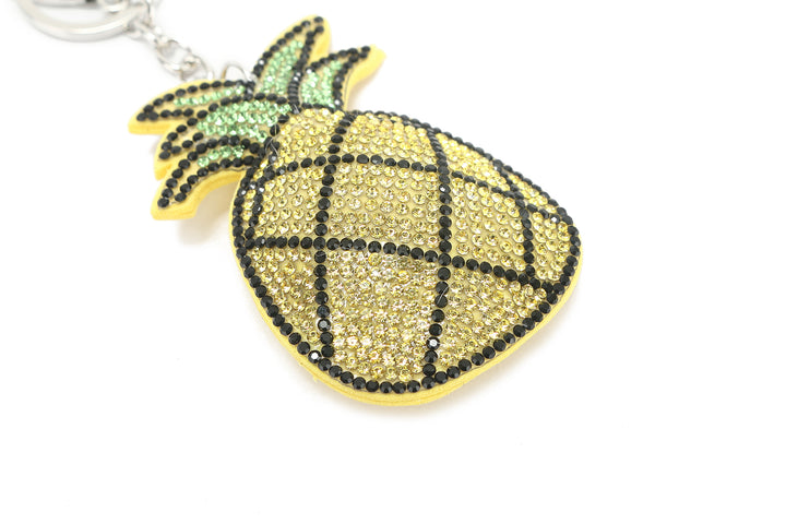 Bag Charm Crystal Pineapple Yellow