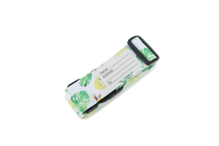 Luggage Strap Pineapple Monstera White