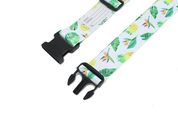 Luggage Strap Pineapple Monstera White