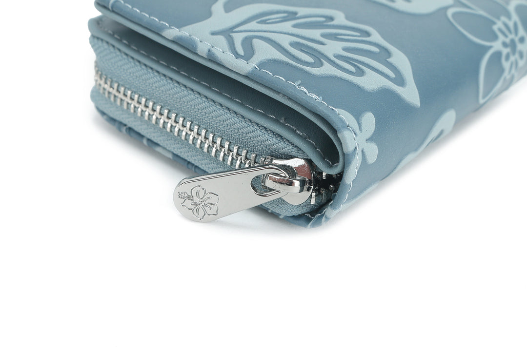 Wallet Meily Cherry Blossom Embossed Blue