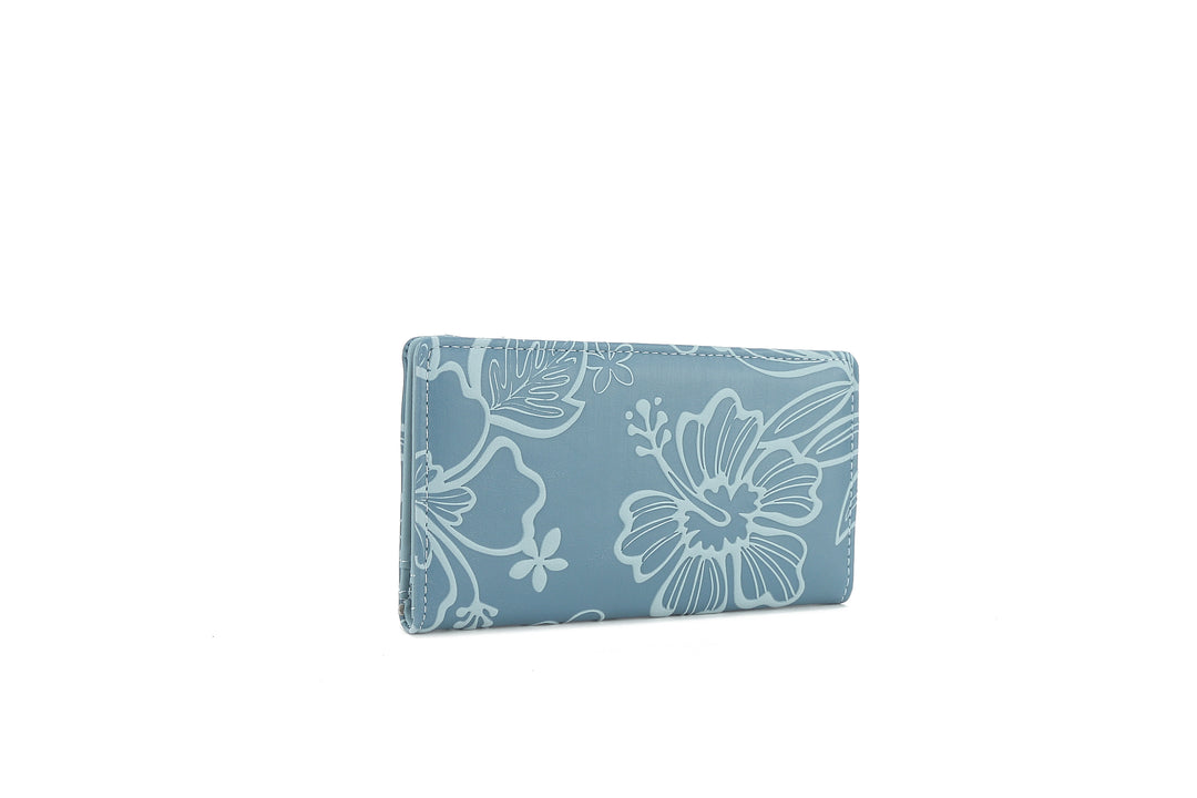 Wallet Teyla Cherry Blossom Embossed Blue