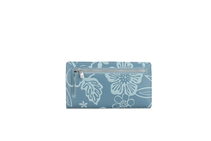 Wallet Teyla Cherry Blossom Embossed Blue