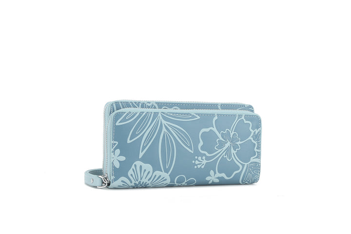 Wristlet Allison Cherry Blossom Embossed Blue