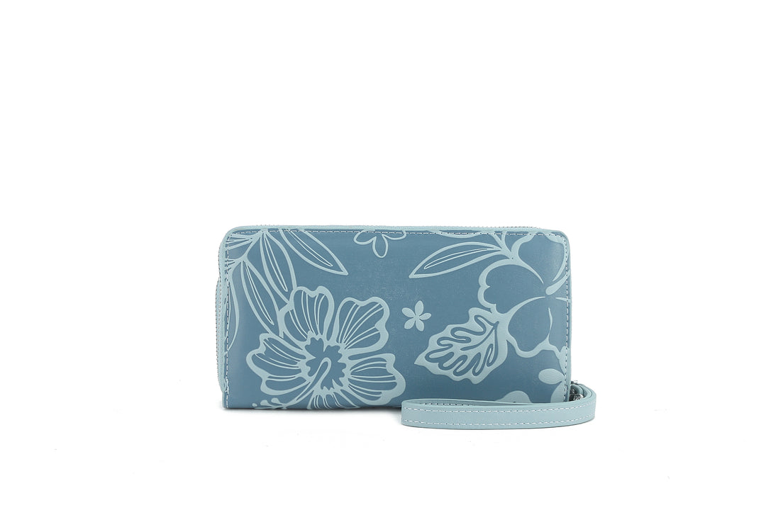 Wristlet Allison Cherry Blossom Embossed Blue