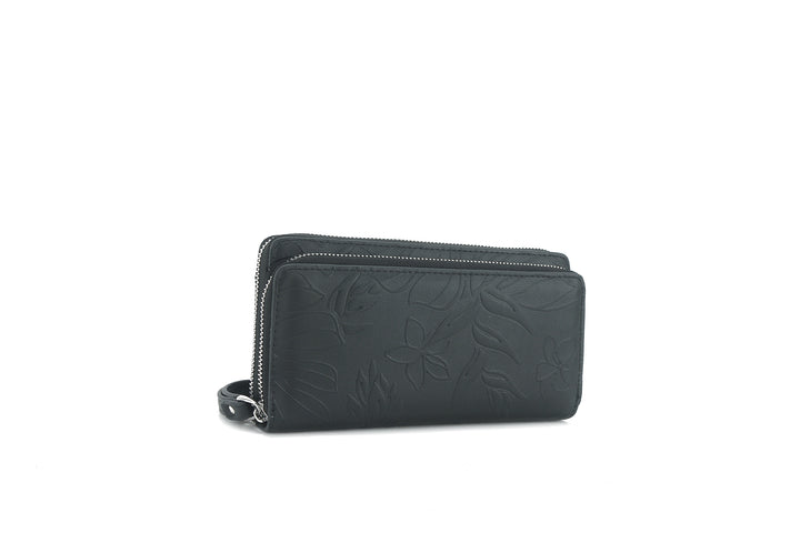 Wristlet Allison Ginger Embossed Black