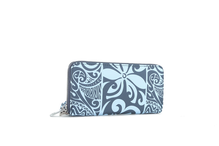 Wallet Kaylee Keʻolu Tapa Tiare Teal