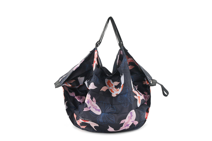 Foldable Bag Jazmine Koi Navy