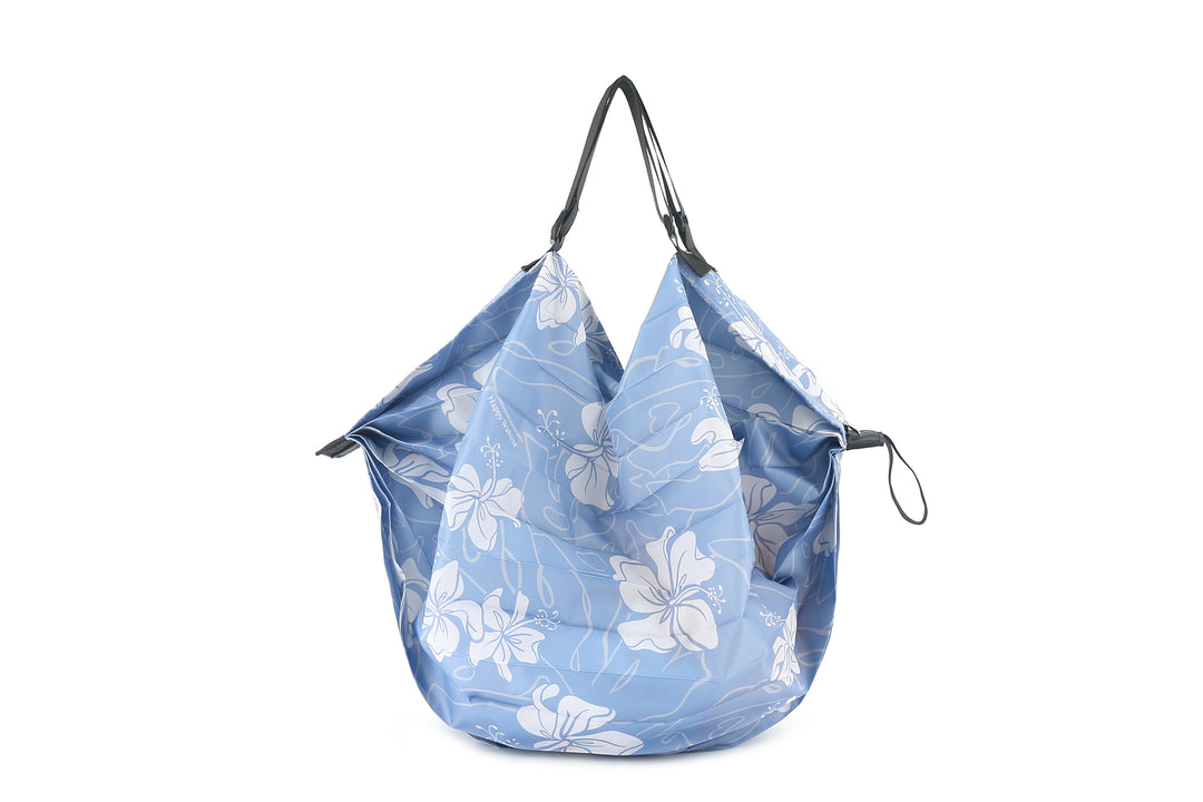 Foldable Bag Jazmine Hibiscus Blue