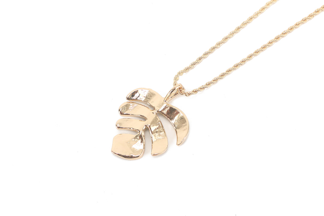 Jewelry Makamae Necklace Monstera Gold