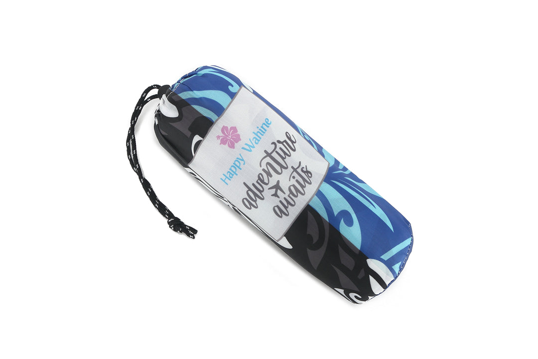 Sand-free Reversible Beach Towel Tiare Infinity Black Tiare Infinity Blue