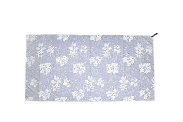 Sand-free Reversible Beach Towel Hibiscus Navy Hibiscus Blue