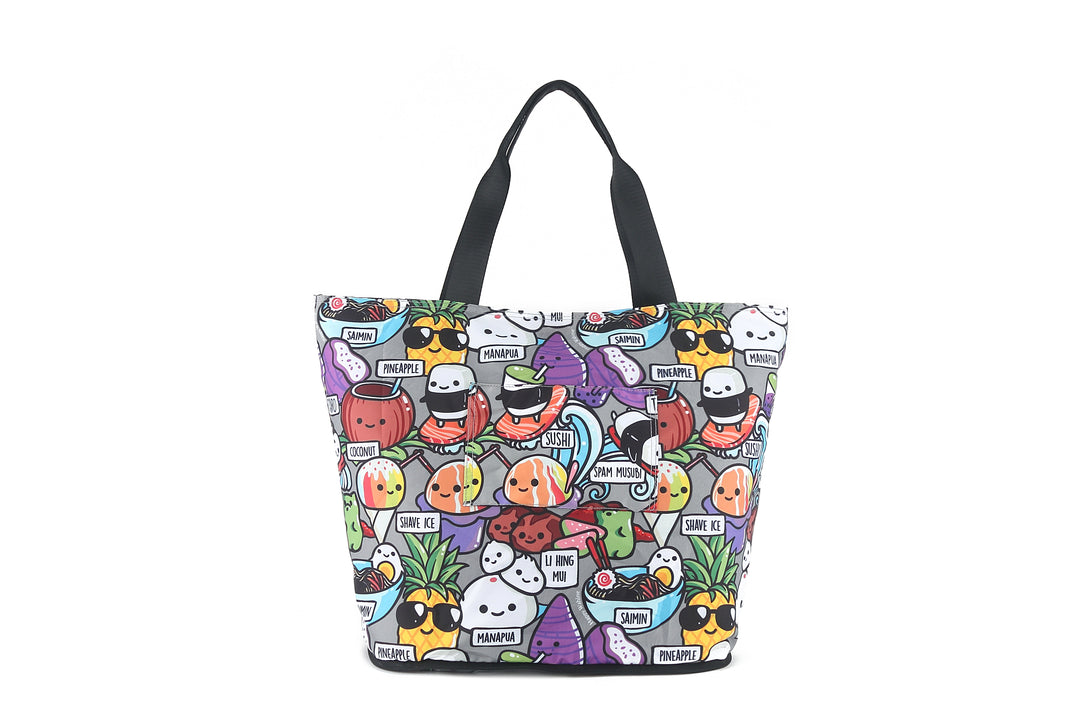 Foldable Tote Jame Craving Hawaii Grey