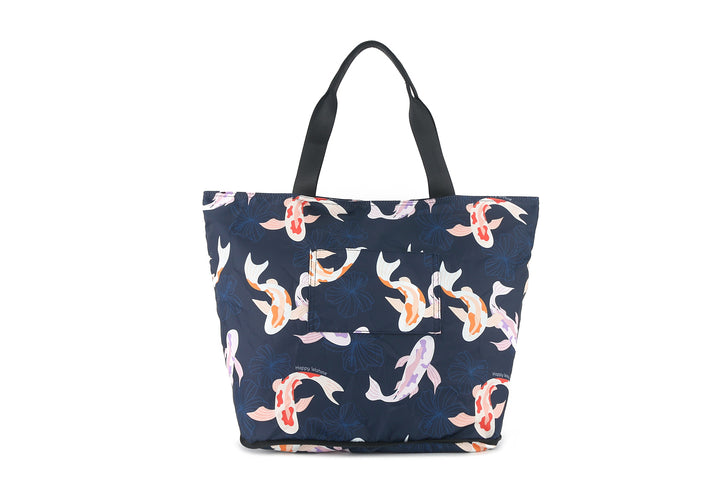 Foldable Tote James Koi Navy