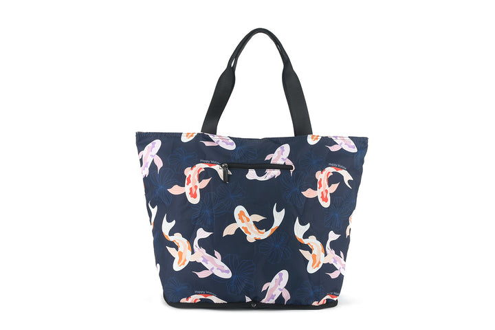 Foldable Tote James Koi Navy