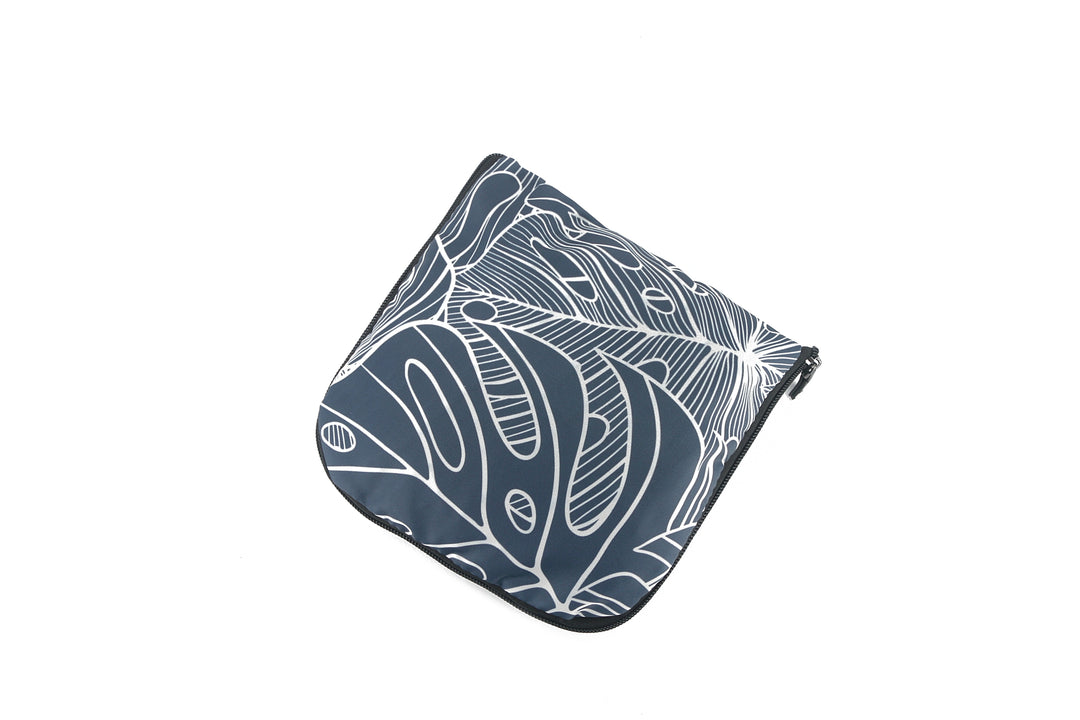 Foldable Tote James Monstera Lines Navy