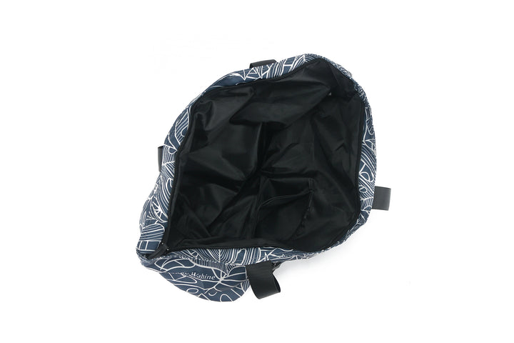 Foldable Tote James Monstera Lines Navy