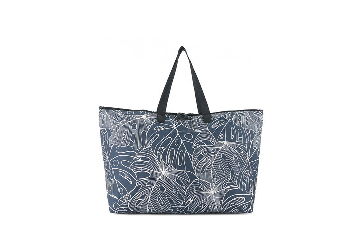 Tote Bag Tomoko Monstera Lines Navy