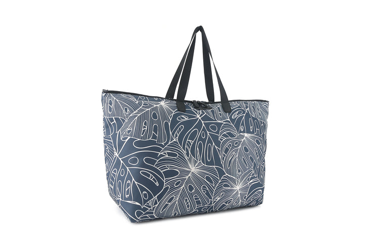 Tote Bag Tomoko Monstera Lines Navy