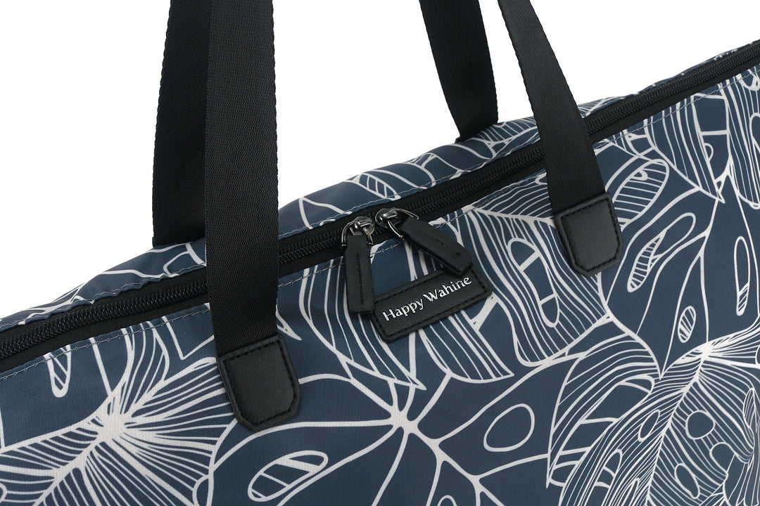 Tote Bag Tomoko Monstera Lines Navy