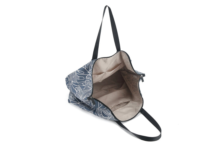 Tote Bag Tomoko Monstera Lines Navy