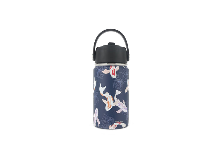 Insulated Water Bottle 12oz Koi Navy