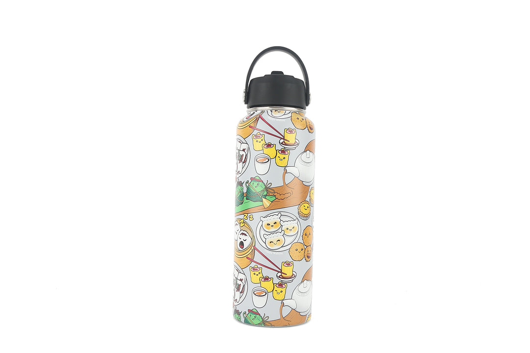 Insulated Water Bottle 40oz Dim Sum Grey