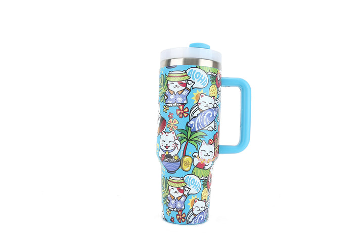 Insulated Tumbler 40oz Neko Teal