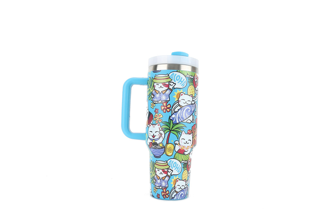 Insulated Tumbler 40oz Neko Teal