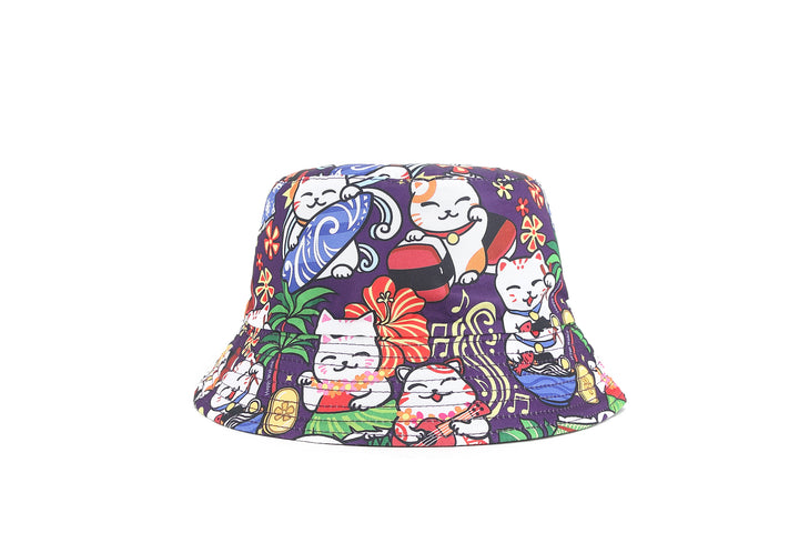 Bucket Hat Kids Neko Purple