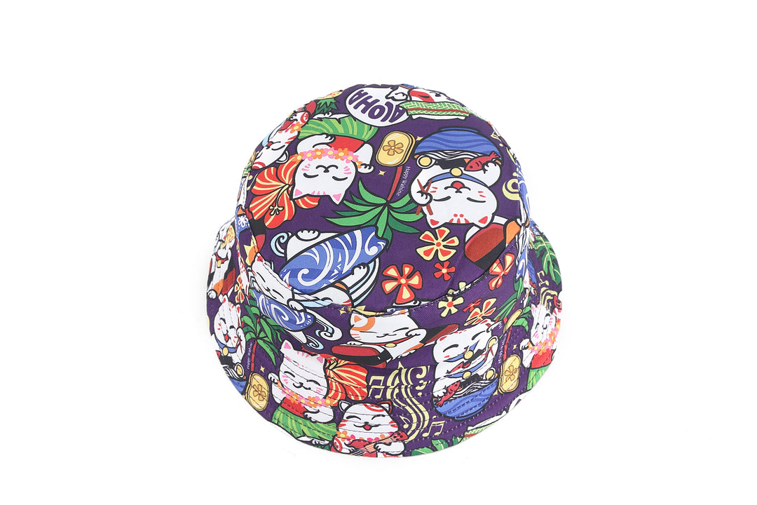 Bucket Hat Kids Neko Purple