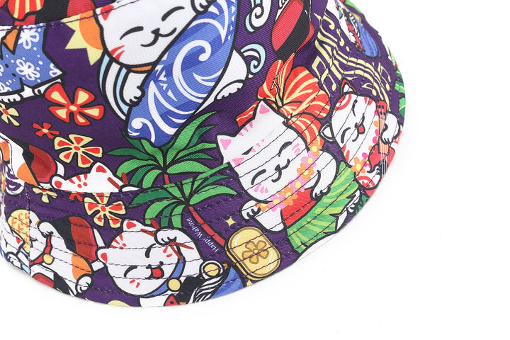 Bucket Hat Kids Neko Purple