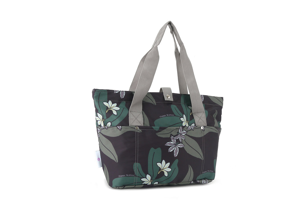 Compact Tote Jade Naupaka Grey