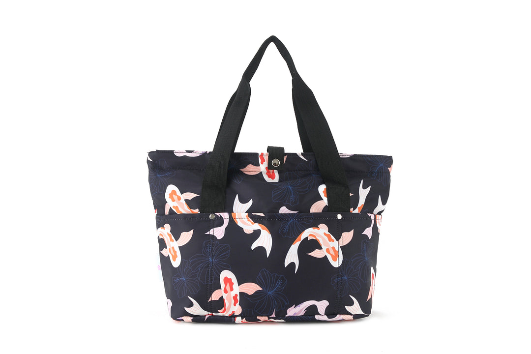 Compact Tote Jade Koi Navy