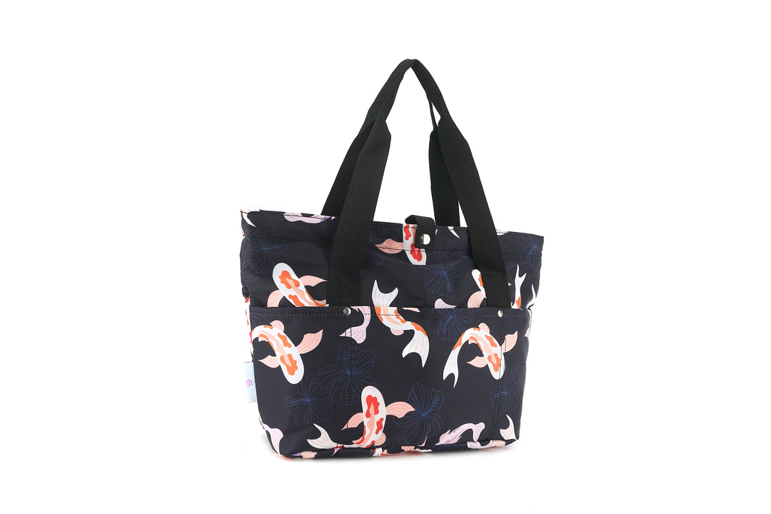 Compact Tote Jade Koi Navy