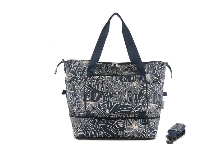 Foldable Duffle Sydney Monstera Lines Navy