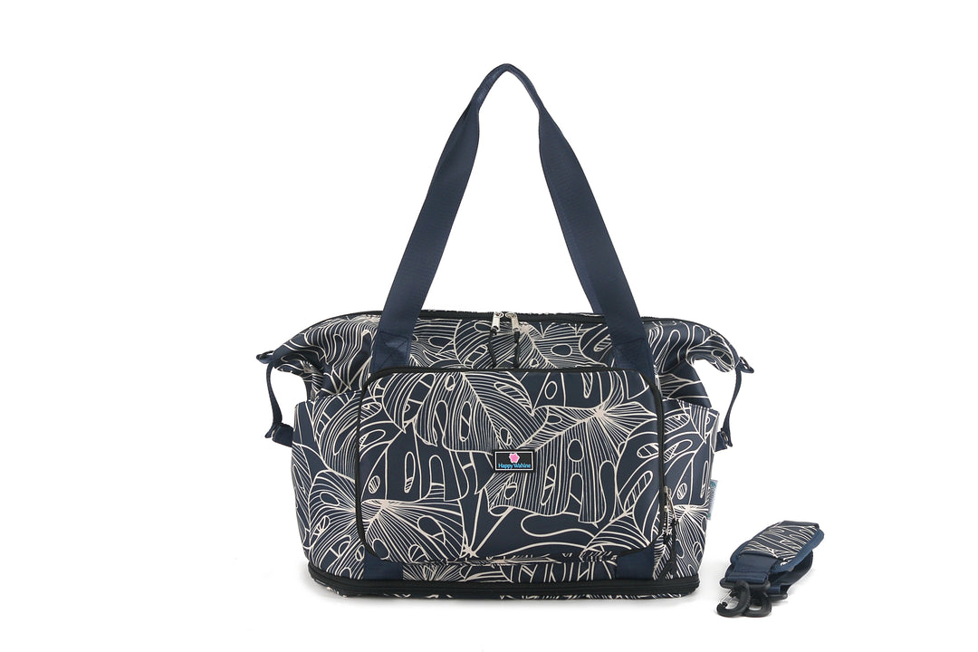 Foldable Duffle Sydney Monstera Lines Navy