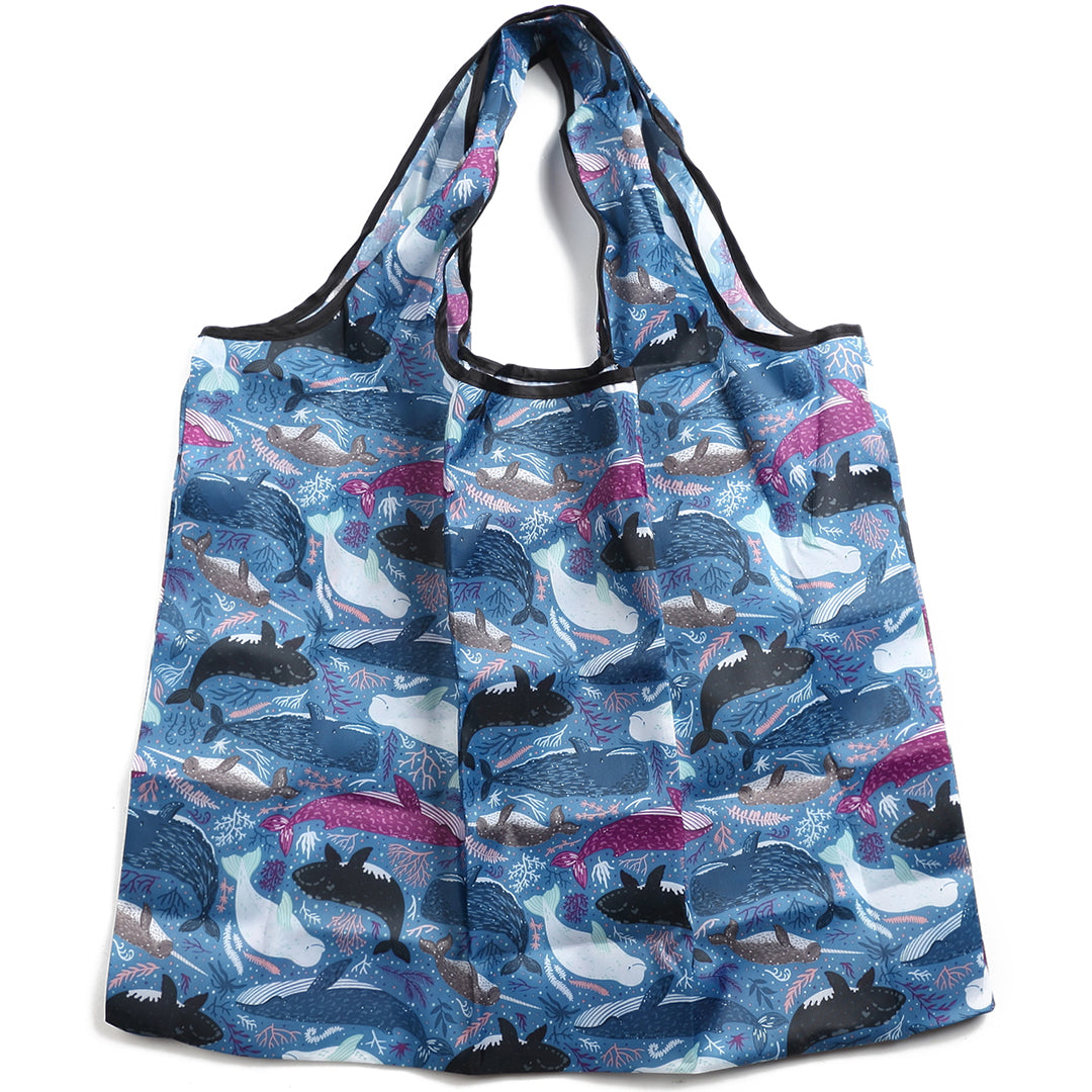 Foldable Bag Jackie Whales Blue – Happy Wahine